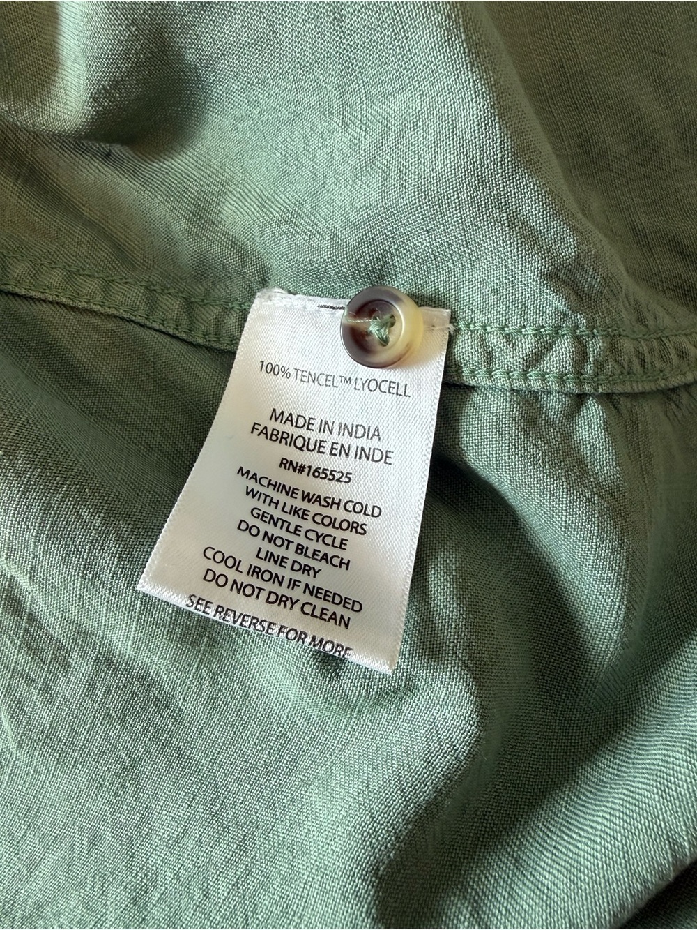 Olive Green Button-Up Shirt - Picture 2 of 9